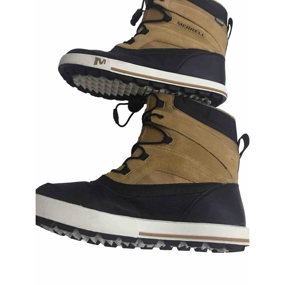 Merrell Boys Snow Bank 2.0 Water Proof Boots Tan/ Black Color Size 6